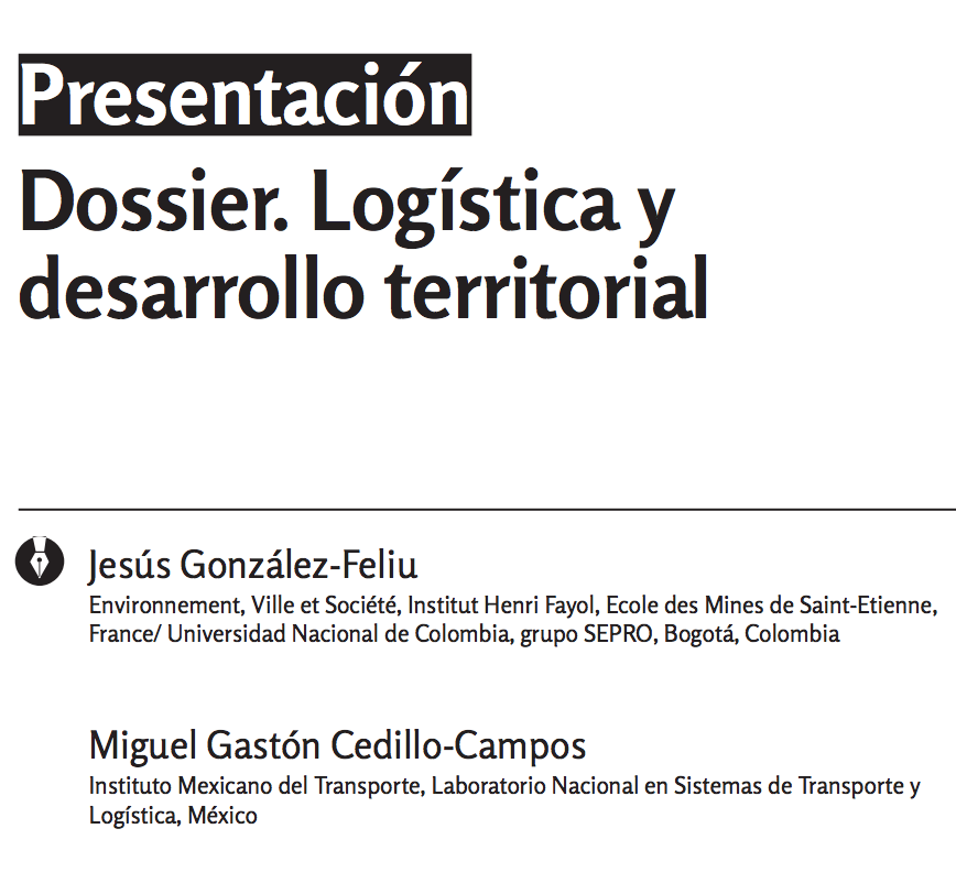 Dossier. Logística y desarrollo territorial